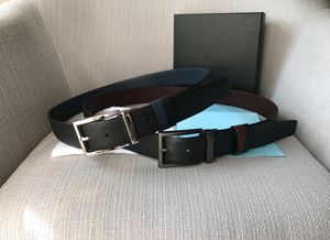 Ceinture en cuir noir classique avec boucle argentée pour hommes, robe de luxe de styliste, ceintures de mode réglables de 34mm de largeur