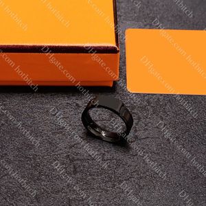 Klassieke zwarte ring Hoge kwaliteit ontwerper paar ring heren dames trouwring luxe sieraden mode kerstcadeau