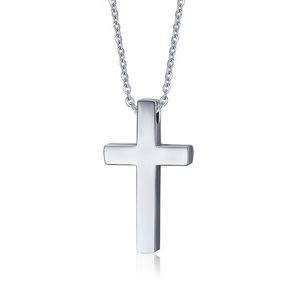 Colliers classiques avec croix vierge, bijoux de prière du Christ pour hommes et femmes, chaîne en acier inoxydable, PN-241266U