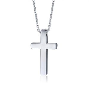 Colliers classiques avec croix vierge, bijoux de prière du Christ pour hommes et femmes, chaîne en acier inoxydable, PN-2412406