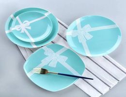 Klassieke Blauwe plaat Keramisch servies 68 inch ronde schijf ontbijtbord taart dessert servies goede kwaliteit Huwelijksgeschenken1334153