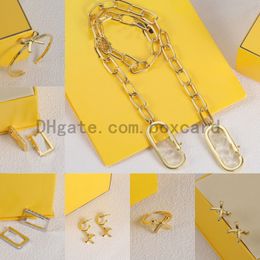 Pendientes de estilo de lazo clásico, pulseras, collares, conjunto de anillos con caja de regalo para mujer, regalo de Navidad, San Valentín y cumpleaños