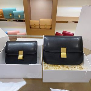 Classic Box luxe designer merk Leather Handtas vrouwen klassieke tofu schouder crossbody tas lady grijs wit blauw zwart paarse bakken 2023 portemonnee