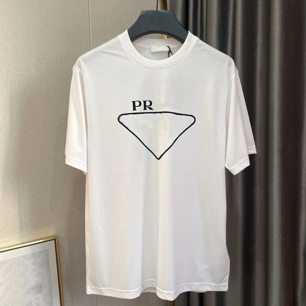 T-shirt classique de la marque Design Letter pour hommes et femmes Lettre PR tigre Pur coton Premium noir blanc