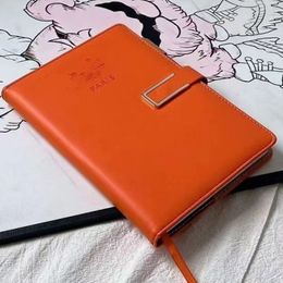 Klassiek merk oranje unisex portemonnee luxemerk dames notebook dagboek klassieke ontwerper heren munt portemonnees koppelingszakken boek notpad cadeau