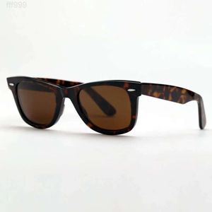 Klassieke merk wayfarer luxe vierkante zonnebril heren dames acetaat frame met nieuwe ray glazen lenzen zonnebril voor heren UV400 Schildpad co raies verbod KTCA