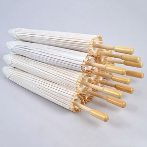 Parasols de mariage classiques, parapluie en papier blanc, Mini artisanat chinois, 4 diamètres 20 30 40 60cm, vente en gros