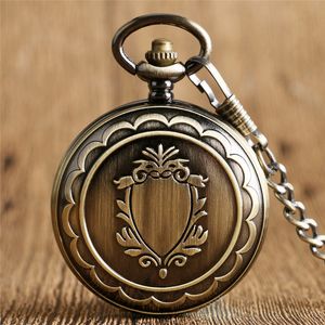 Klassieke Bronzen Zakhorloge Vrouwen Mannen Hand Wind Mechanische Horloges Skelet Klok Uurwerk Hanger Ketting Arabisch Nummer Wijzerplaat