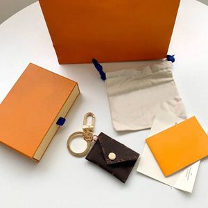 Classic Brown Key Wallets, modieuze bagage -accessoires voor heren en dames, auto -sleutelhanger