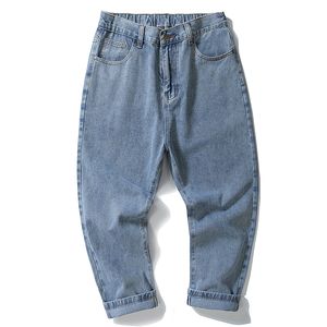 Klassieke Business Heren Jeans Casual Nine-Point Harlan Pants Maat 28-48 voor 140kg Fat Mannen Pantalons de Grande Taille Giet Hommes