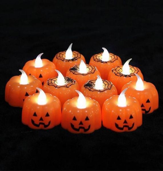 Linterna de vela clásica diseño de calabaza pequeña LED duradera lámpara de vela interior linterna de vela decoración de fiesta de Halloween GA381032002