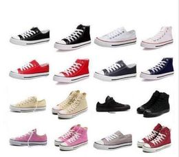 Klassieke canvas casual schoenen zwart wit hoge lage heren dames sport sneakers 35-45