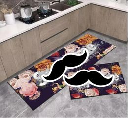 Tapis classiques tapis de cuisine anti-dérapant pour sol bain absorbant longue bande tapis entrée paillasson Tapete tapis gris maison salon chambre Pad 20230726