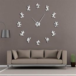 Dessin animé classique Design moderne Anime thème souris cuisine bricolage horloge murale 3d Saat reloj de pared montre pendaison de crémaillère cadeau chambre d'enfants Y3057