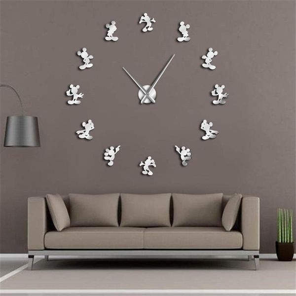 Dessin animé classique Design moderne Anime thème souris cuisine bricolage horloge murale 3d Saat reloj de pared montre pendaison de crémaillère cadeau chambre d'enfants Y324y