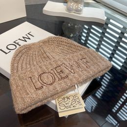 Klassieke kasjmier loewf gebreide muts loewf dames designer beanie cap Winter heren wollen geweven thermische hoed