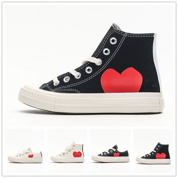 Classique Casual Enfants 1970 Toile Chaussures Star Sneaker Chuck 70 Chucks Années 1970 Enfants Bébé Bébé Nourrissons Grands yeux Plate-forme en forme de coeur rouge Nom commun W9sj #