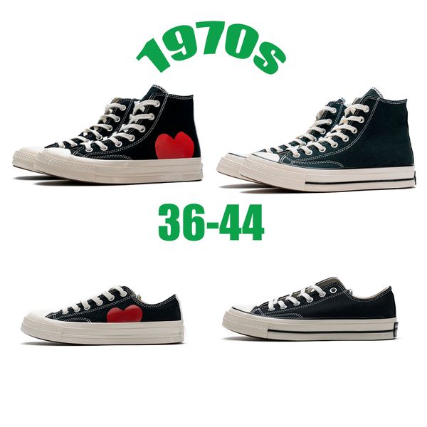 clásico casual hombres mujeres 1970 zapatos de lona estrella Sneaker chuck 70 Ojos grandes plataforma en forma de corazón rojo Zapatillas de deporte de nombre conjunto Zapatos planos chucks diseñador de la década de 1970 tamaño 36-44