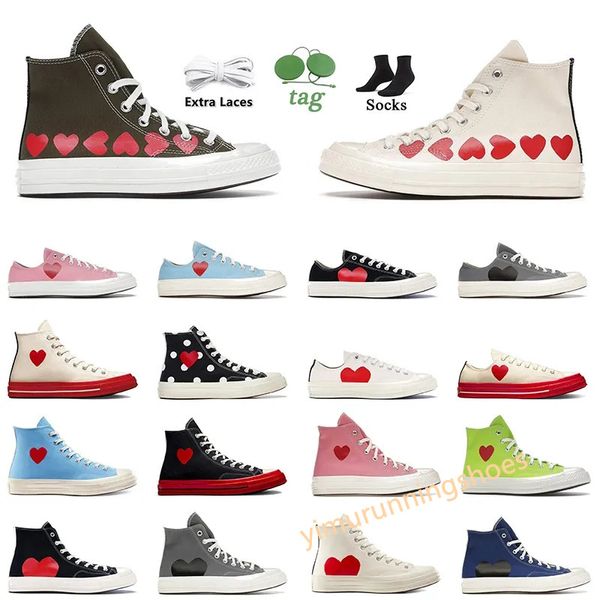 Classique Casual Hommes Femmes Toile Chaussures Sneaker Chuck 70 Chucks 1970 Années 1970 Big Eyes Plate-forme en forme de coeur rouge Nom commun Campus Y6