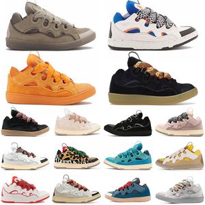 Classic Casual Shoes Designer Curb Sneakers multicolor Nappa Calfskin Rubber Platform Luxury Men Femmes Sneaker Cuir Mesh Taille 36-46