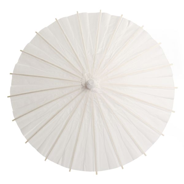 Parapluie en papier artisanal avec bordure en bambou, décoration de célébration classique, bricolage, peinture à la main, parapluie en papier vierge, parapluie de style chinois ancien, parapluie décoratif
