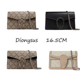 Classic Chain Fashion 2024 Plaid Flower Brand Wallet Vintage Ladies Brown Leather Handtas Designer Shoulder Bag111