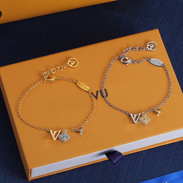 10a Classic Charm Bracelets Loues Bracet de marque Bracelet Girls Girls Birthday Gift Engagement Party Gold Silver Bijoux avec boîte