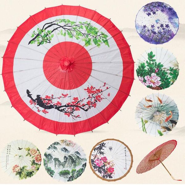 Classique Chine Pivoine De Mariage Décoration Artisanat Huilé Papier Parapluie Danse Promotionnel Cadeau Parasol Cosplay Props ZA2986