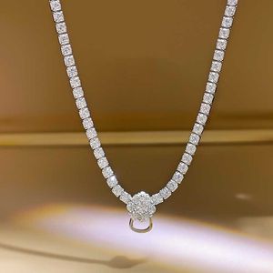 Classique Chocker Collier Fit Pendentif AAAAA Zircon 925 Sterling Silver Party Colliers De Mariage Pour Les Femmes Promise Anniversaire Bijoux