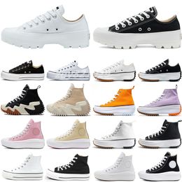 Plate-forme de chaussures en toile Chuck classiques tous les chucks slam chucks triple noir blanc haut low femme femmes big yesys sport sneakers zg36