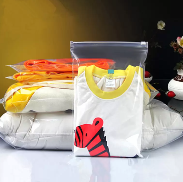 Klassiek helder pakket ritssluiting plastic zak voor sokken kleding opslag transparant ondergoed verpakking poly zakjes zakken groothandel