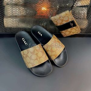 Classic Coa ch pittômes sandaux hommes femmes fleur chaussures décontractées glissades de luxe extérieure piscine neuf mocassin en caoutchouc de plage d'été sliders plats plats sandale homme mule box