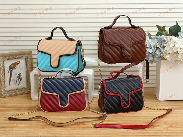 Colección clásica Bolsa de asas Diseñador Color mezclado Bandolera Desmontable Correa de cadena única Bolsa Bolsas de cosméticos de lujo Bolso