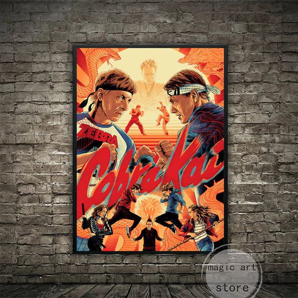 Films de kung fu classique Cobra Kai Series Characles Imprimez Art Canvas Poster For Living Room Decor Home Wall Image