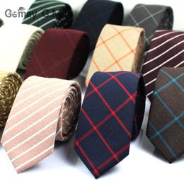 Corbatas clásicas de algodón para hombre, corbatas estrechas de nuevo diseño de 6cm, corbatas delgadas a cuadros para hombre, Gravatas formales para fiesta de boda y negocios