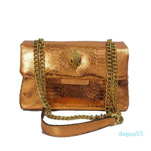 Klassieke Cross Body Chain Bag Dames Schoudertas Metalen Adelaar Hoofd Handtas Pu Heldere Lederen Messenger Bags Vogelkop Carving