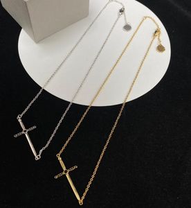 Collares con colgante de cruz clásica para hombre y mujer, regalo para amantes de la fiesta, collar de diseñador de moda Vintage, joyería para parejas