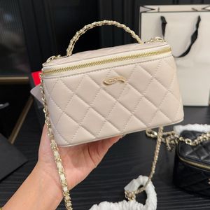 Klassieke crossbody tas luxe strass handvat box tas designer schoudertas dames handtas mini make-up tas interieur spiegel ontwerp dames cosmetische tassen