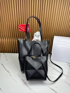 Nieuwe upgrade Luojia Puzzle Tote Bag 2023 Onderarmtas Vouwbare boodschappentas Luxury High Designer Damesmode Dual Clutch Wallet Bag Kalfsin Materiaal