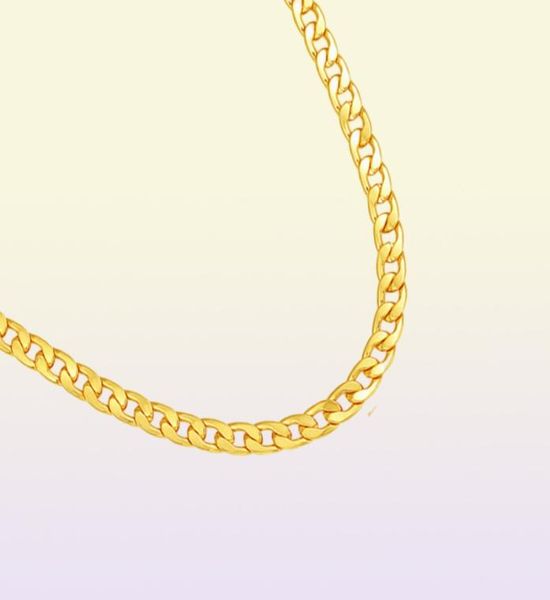 Collar clásico de cadena de enlace cubano 18k Goldrose Goldplatinum Fashion Mods Jewelry Hip Hop Accesorios Perfect Party Gift7409863