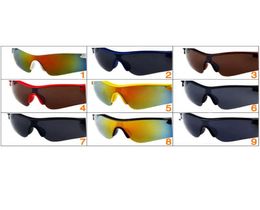 Lunettes de soleil de cyclisme classiques Dazzle Color Lunettes de soleil pour hommes aux États-Unis Onepiece Black Dark Lens Cool Design Sunshades Outdoor Motorcycle8905609