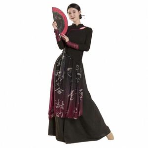 Costume de danse classique Femme Costume de danse populaire chinoise Costume de performance de style chinois Femmes Costume moderne Femme Vêtements folkloriques R6aR #