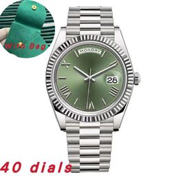 Relojes clásicos de día/fecha Roma Tamaño de la esfera de Roma verde 41 mm 36 mm Unisex Watch Watch Luxury Designer Watches de alta calidad Orologio Relojes Montre Wirh Bag AAA U1