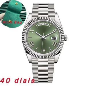 Classic day/date watches green Rome dial size 41mm 36mm unisex watch luxury Designer watches high quality Waterproof Orologio relojes montre wirh bag AAA u1