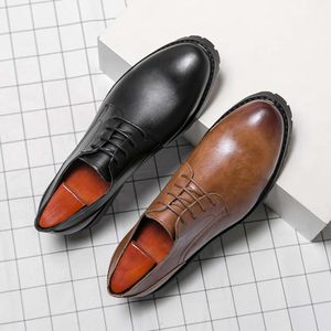 Classic Derby Casual Gentleman Business Leather Fashion Oxford Office Men Shops envío gratis