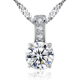 Collier pendentif classique S925 argent luxe quatre griffes 3A Zircon torsadé chaîne collier femmes européennes mode collier chaîne de mariage haut de gamme bijoux cadeau