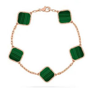 Design classique trèfle à 4 feuilles bracelet à breloques bijoux en acier inoxydable de luxe pour les femmes cadeau