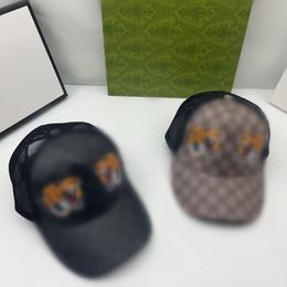 Gorra de béisbol de diseño clásico marca Tigre, Lobo, gato, serpiente, hombres y mujeres, sombrero para el sol, serie floral, gorra de malla deportiva de moda