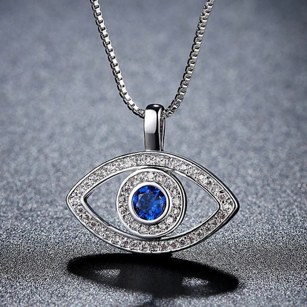 Collier avec pendentif mauvais œil bleu, Design classique, bijoux de haute qualité, cadeau pour femmes