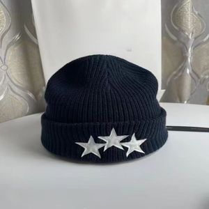 Gorros de punto con bordado de diseño clásico, gorros con capucha de lana, gorros de algodón informales para hombre, gorros de calavera 233j